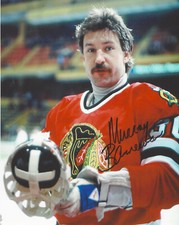 MURRAY BANNERMAN CHICAGO BLACKHAWKS HAND SIGNED AUTHENTIC 8X10 PHOTO B w/COA