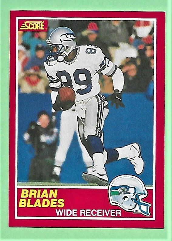 1989 Score Football BRIAN BLADES RC #176 Seahawks👍