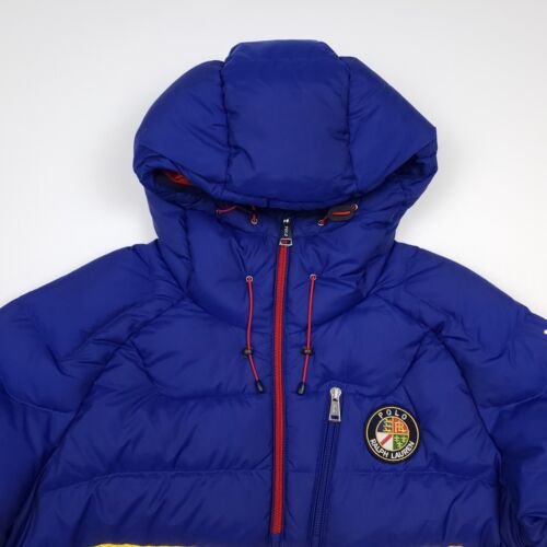 Chaqueta acolchada Polo Ralph Lauren mediana plumón pluma media cremallera amarillo azul - Imagen 2 de 21