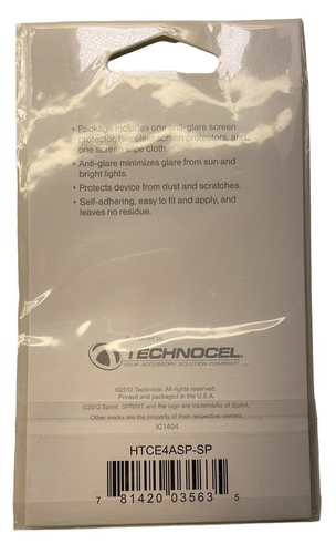 Technocel Anti-Glare & Clear Screen Protectors for HTC EVO 4G LTE - Picture 3 of 6