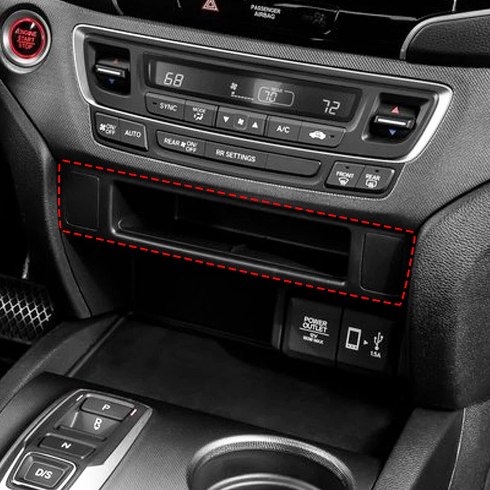 Carbon Fiber Style Central control 6-piece set Cover Trim for Honda Ridgeline - Image 4 of 4