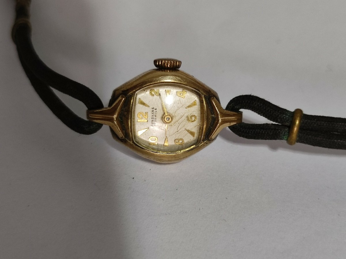 VINTAGE women lady's watch JUNGHANS 17 jewels cal. 73 gold lamine