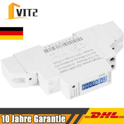 5-32A 1P DDM18L Einphasiger Digital LCD DIN-Schienen-Energiezähler Stromzähler