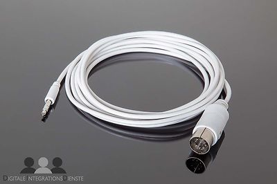 7-Pol Kabel 3m weiss I-pod / Handy / PC an Bang Olufsen AUX Beo B&O Beosound