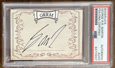 George R R. Martin Signed GEORGE RR MARTIN SIGNED BOOKPLATE GAME OF THRONES AUTHOR AUTOGRAPH PSA ...