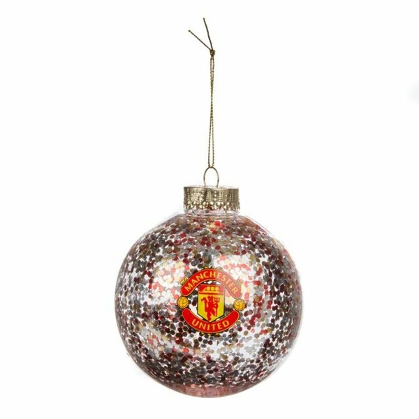 Manchester United Christmas Large Sequin Bauble Football Fanatics for