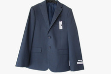 Boys Suit Jacket Collection by Michael Strahan Size 16R blue Sport Coat Blazer