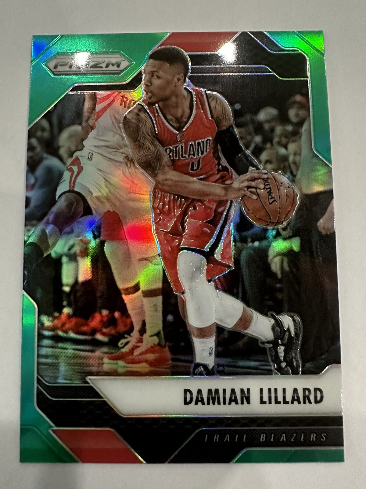 2016-17 Panini Prizm - Green Prizm #271 Damian Lillard