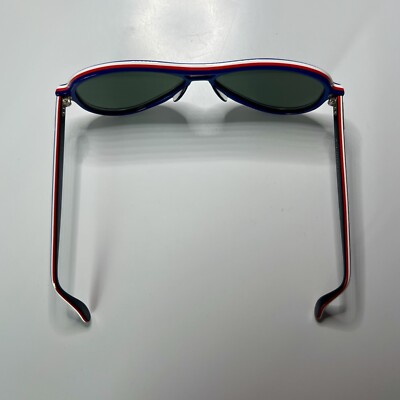 Vintage B&L RayBan USA G15 NOS Vagabond Blue White Red 70s  display picture 1