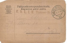AUSTRIA WWI MILITARY MAIL 1916 POSTCARD TO VIENNA MY REF 278