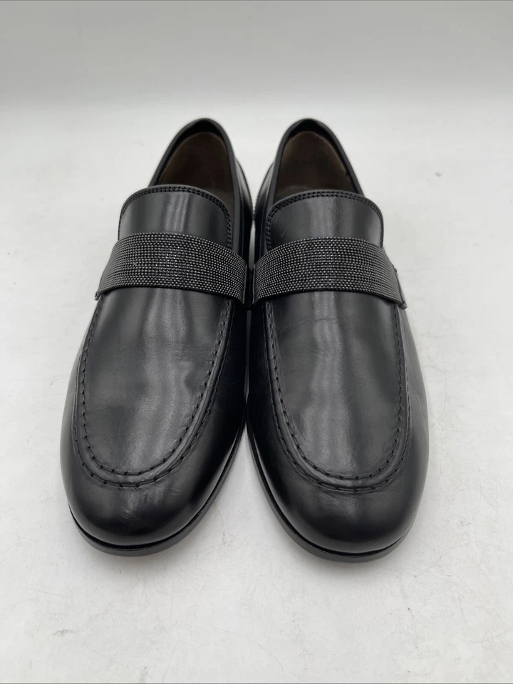 Mocasín de cuero plano Brunello Cucinelli negro talla 35,5 nuevo con caja Foto 2 de 4
