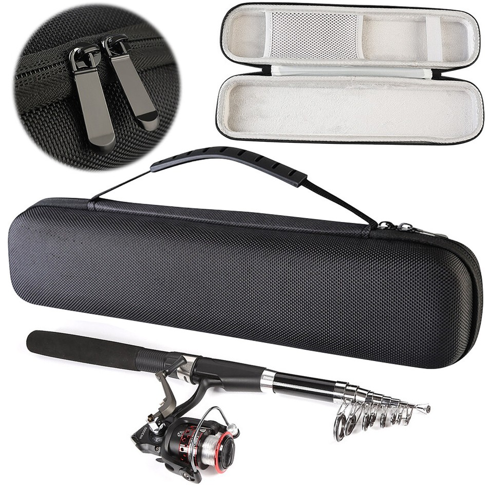 Hard Shell Fishing Rod Bag Fishing Pole Bag Fishing Tackle Box for