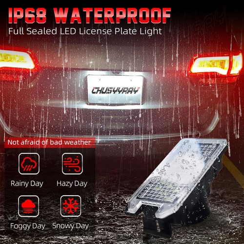 For 2013-2019 Fiat 500 Bright White 18-LED License Plate Light 6000K Accessories - Picture 7 of 12