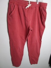 Marine Layer Tandori Spice Red Jogger Sweatpants sz L Unisex Cotton Blend Taper