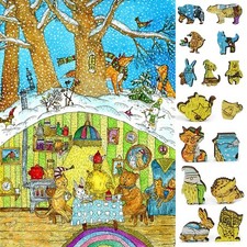 Wooden Jigsaw Puzzle for Adults by FoxSmartBox - 385 Pieces - Visiting The Bear