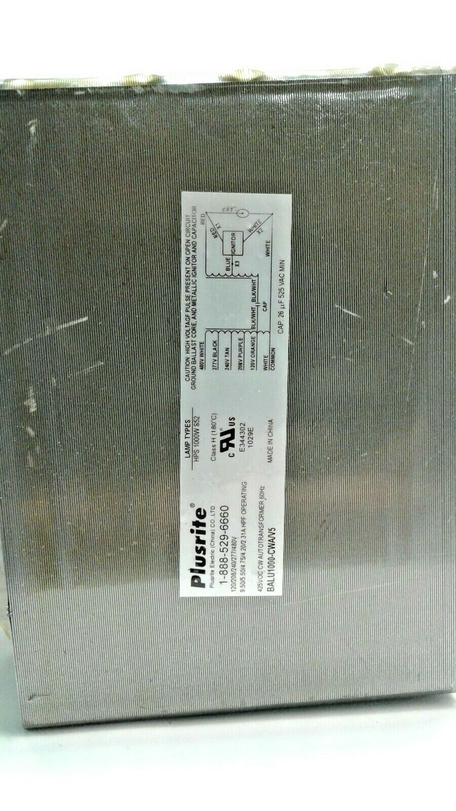 Ballast Autotransformateur Plusrite BAMH1000-CWA/V5 1000W Pour Lampe Aux Halogénures Métalliques - Neuf