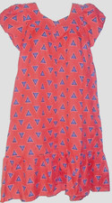 Advance Womens Dress Mumu Long Button Short Sleeve Free Size Fit L XL Orange