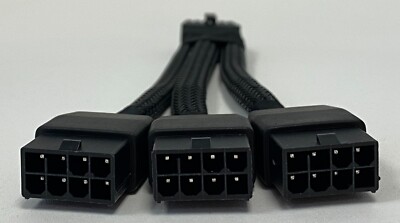 OEM NVIDIA 12VHPWR 16 Pin to 3x8 Pin PCIE Power Adapter Cable RTX