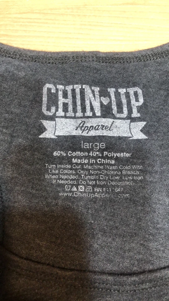 Camiseta sin mangas para mujer Chin Up Apparel talla L espalda deportiva ¡funcionará por vino! Divertido Foto 2 de 4