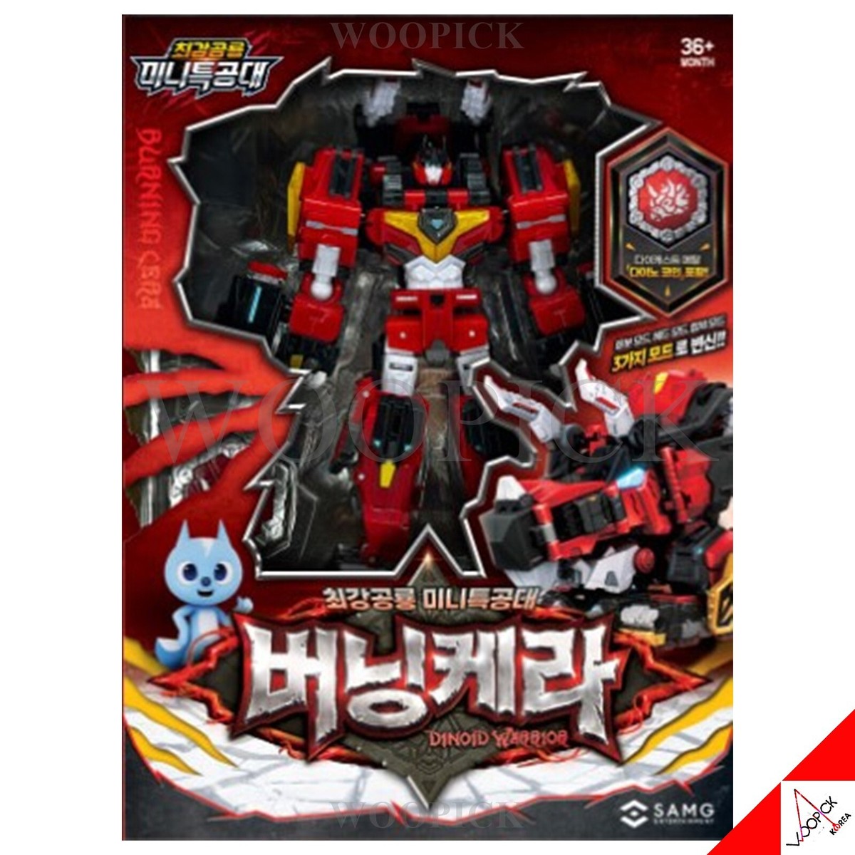 Miniforce Dinoid Warrior BURNING KERA + THUNDER TYRA Transformer