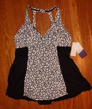 NWT Leilani Plus One Piece Swimsuit Swimdress Tummy Thinner H Back size 16W