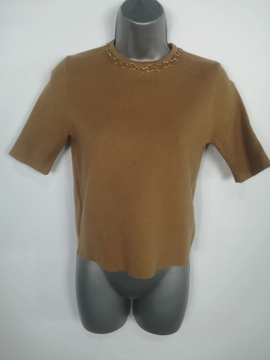 Zara brown cropped jumper Outlet