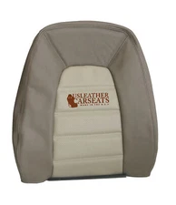2005 Ford Explorer Driver Lean Back Perforated Leather Seat Cover two tone Tan