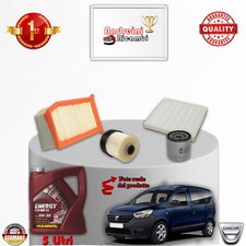 KIT TAGLIANDO FILTRI + OLIO DACIA DOKKER 1.5 dCi 55KW 75CV DAL 2014 ->