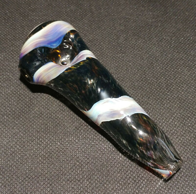 Spiral Design Glass Pipe - Silver Fumed - Handmade in USA Subconscious Design