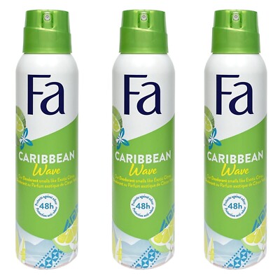 Fa Caribbean Lemon Deodorant Spray  150ml  (Pack of 3)