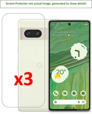3x Google Pixel 7 Screen Protector w/ cloth