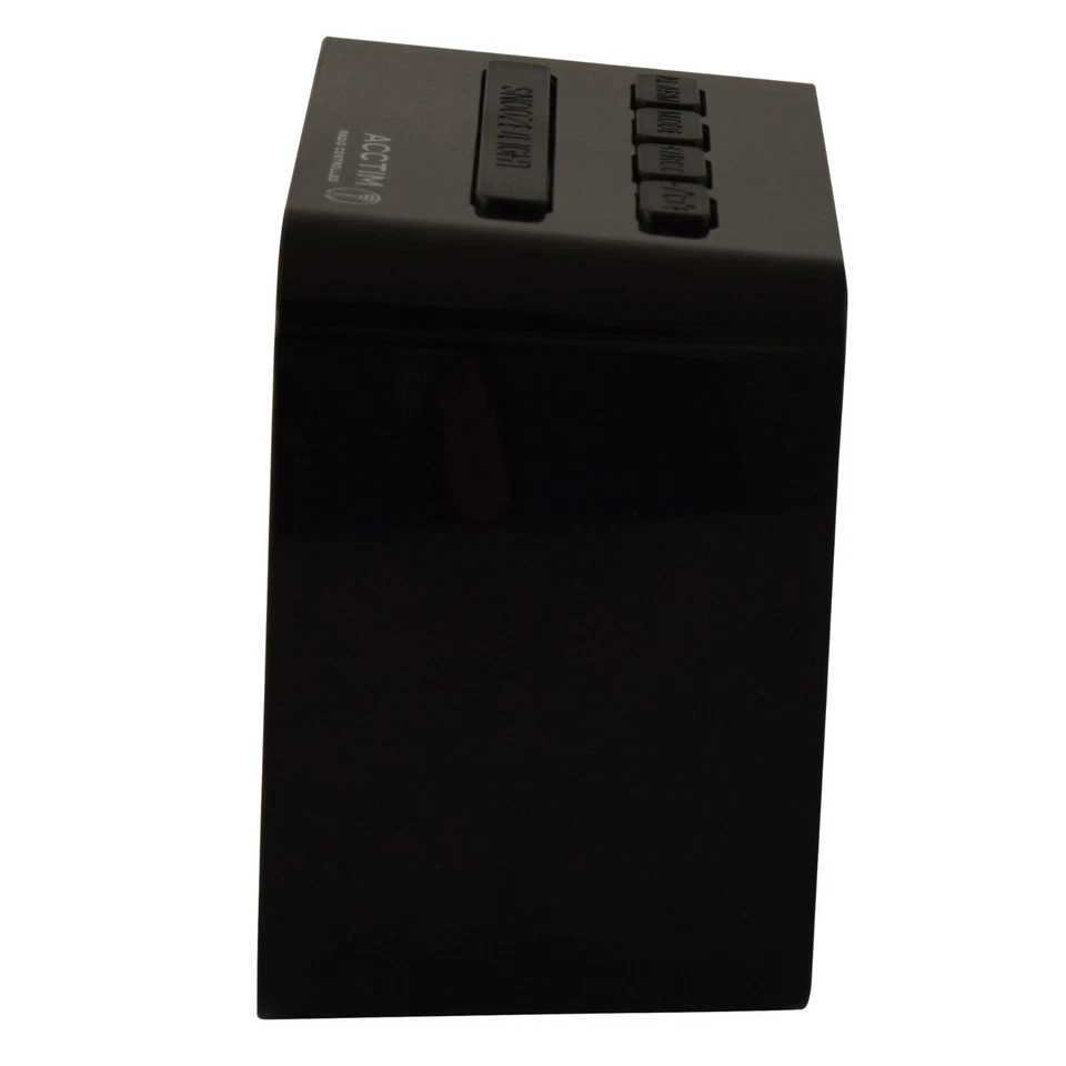 Acctim Cole Digital Alarm Clock Radio Controlled Date Temperature Display Black - Image 3 of 4