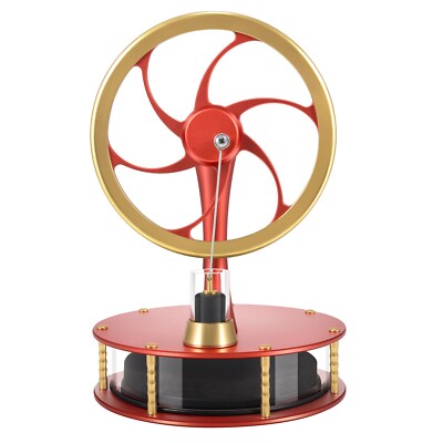 Low Temperature Stirling Engine Educational Toy Desktop Model-HZZ92 Pro Red