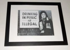 Framed Billy Joel "Drinking in Public" b/w Landscape Promo 1973 print 14"x17"