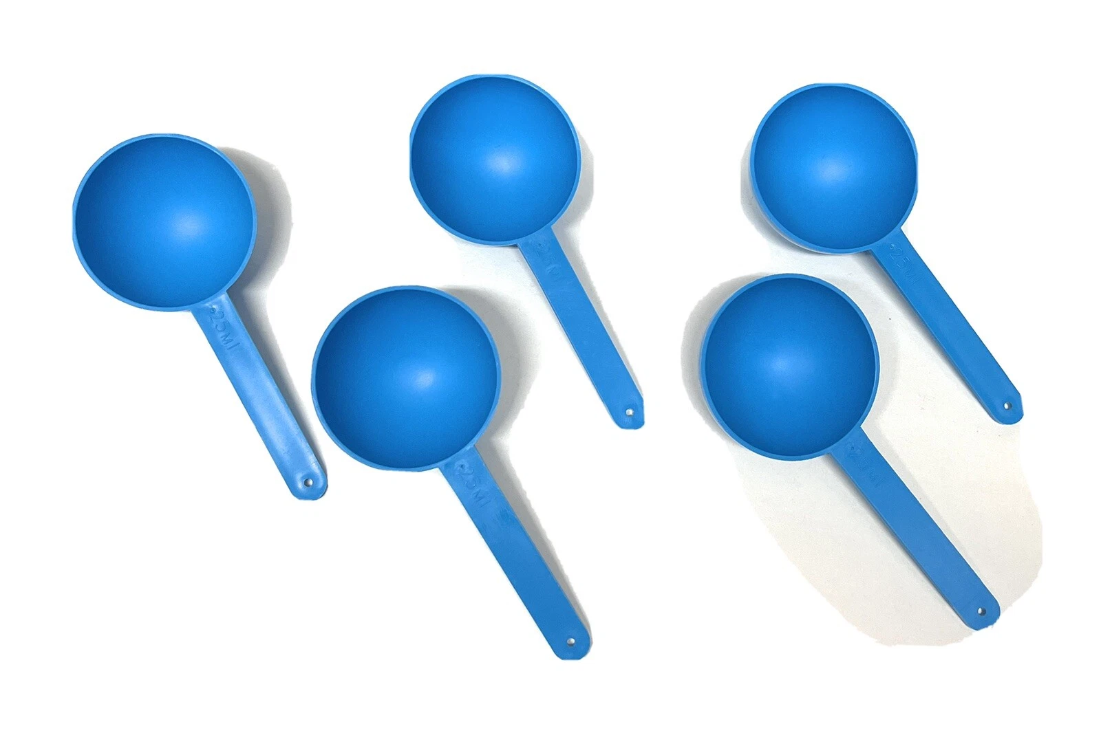 25 ML Blue Plastic Measuring Spoon 15 Count measure micro scoop plastic 25000mg