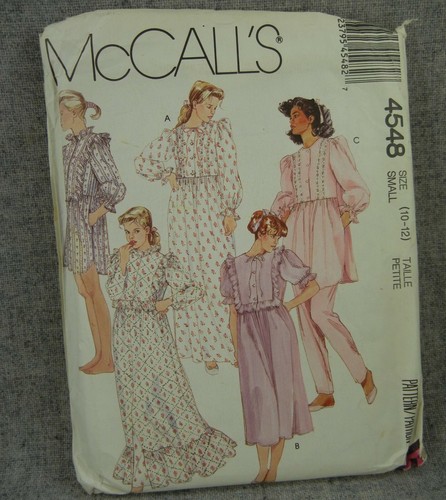 McCalls Misses 4548 Robe Nightgown 