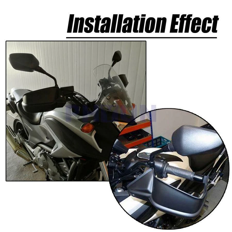 Guardamanos negros protectores de manos para Honda NC700X NC750X NC750S 2016 2017 2018 2019 Foto 4 de 4