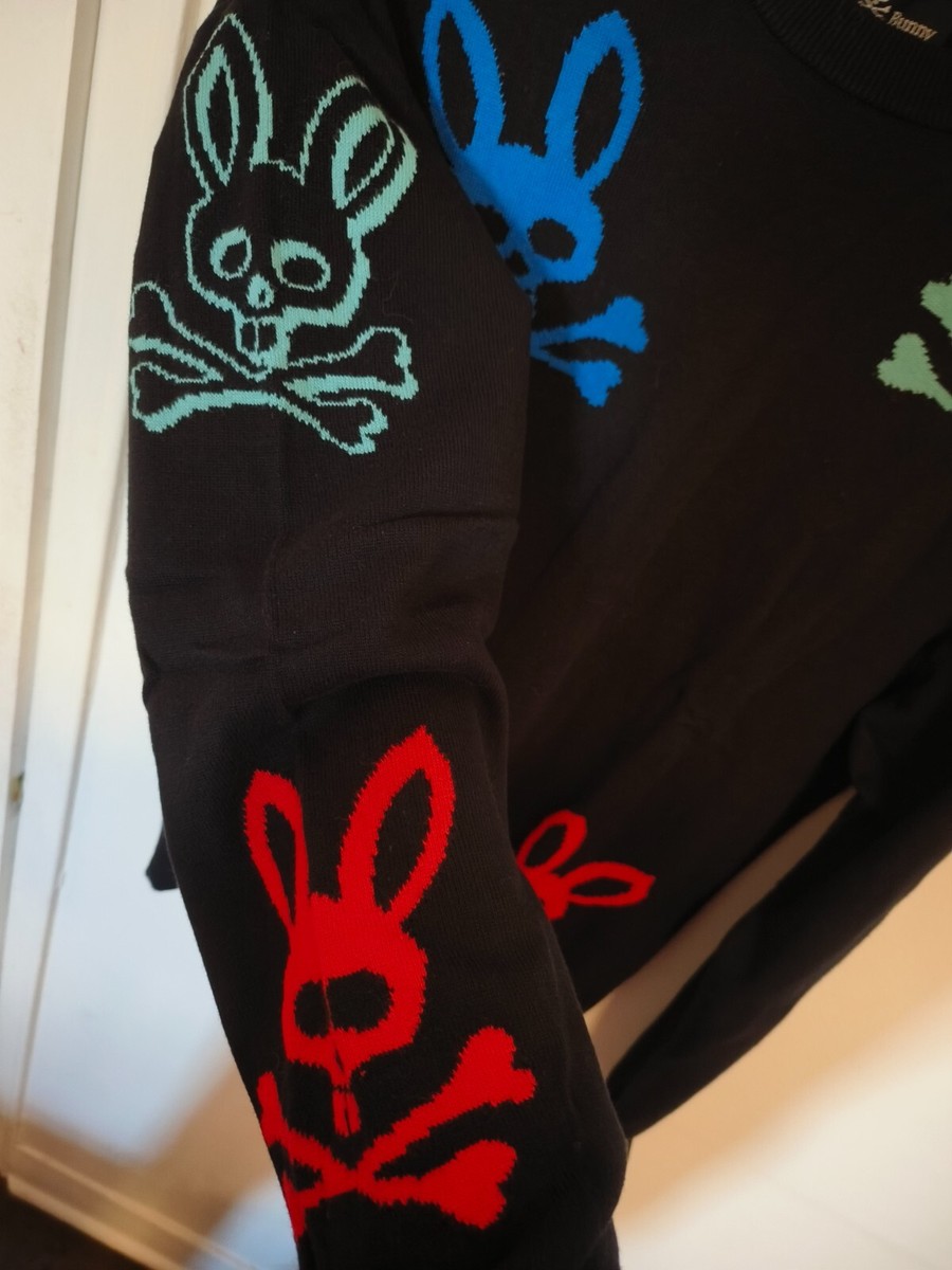メンズウェア Psycho Bunny Multiple Type Crew Knit Psycho bunny men knit cotton all over sweater size M color
