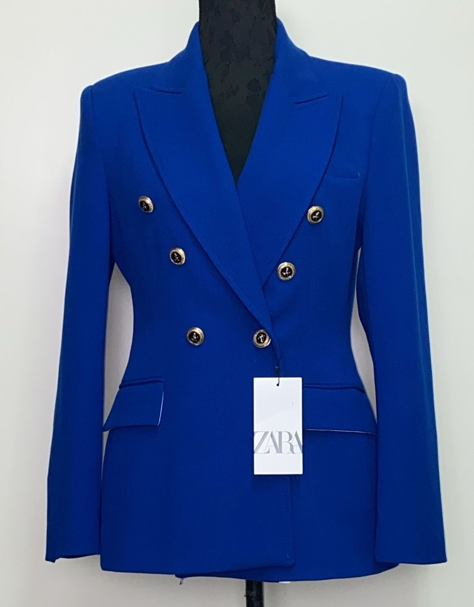 ZARA スーツ EUR 52 ブルー系 コントラスト チャンキーニット スウェットシャツ - マリン
