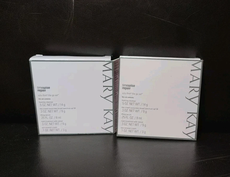 Lote de 2 Mary Kay Timewise Repair Volu-Firm THE GO SET-Travel Set Mini Set De 2 Foto 4 de 4