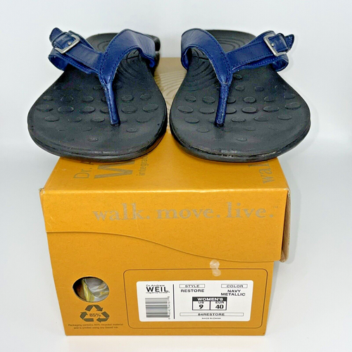 Dr Andrew Weil Restore (84Restore) Leather Flip Flop Sandals Womens