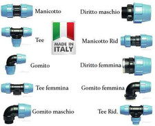 RACCORDI POLIETILENE A COMPRESSIONE PER TUBO POLIETILENE DIAMETRO ø 32