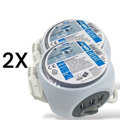 UNITEC 3 Fach Steckdosenwürfel Steckerleiste Mehrfachsteckdose 3M mit 3x USB