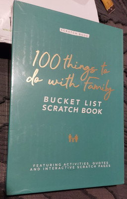 New 100 things to do with Family Bucket List Scratch Book -5528