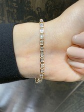 5.50ct D/VVS  Lab Grown Diamond Tennis Bracelet, Yellow Gold