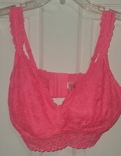NO BOUNDARIES PINK LACE BRALETTE WIRELESS SIZE XXXL