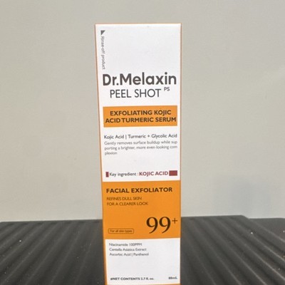 Dr.Melaxin Peel Shot Kojic Acid Turmeric Facial Exfoliator for Dull Skin, 80ml
