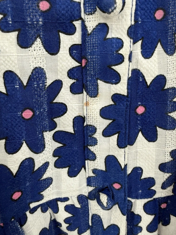 Vestido Diane Von Furstenberg DVF Azul Floral Talla XL Romántico Cottagecore Foto 3 de 4