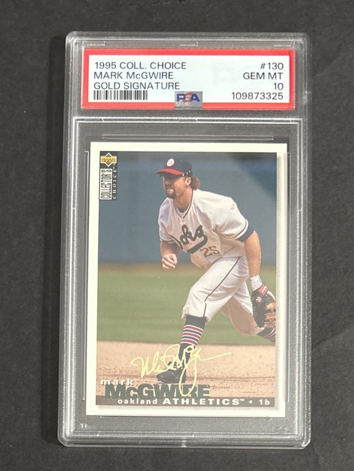 1995 Upper Deck Collector's Choice - Gold Signature Mark McGwire #130 - Pop 8