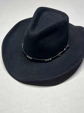 100 Wool Lite Felt Renegade Black Cowboy Hat Sz L /XL Capas Design U-shape-it
